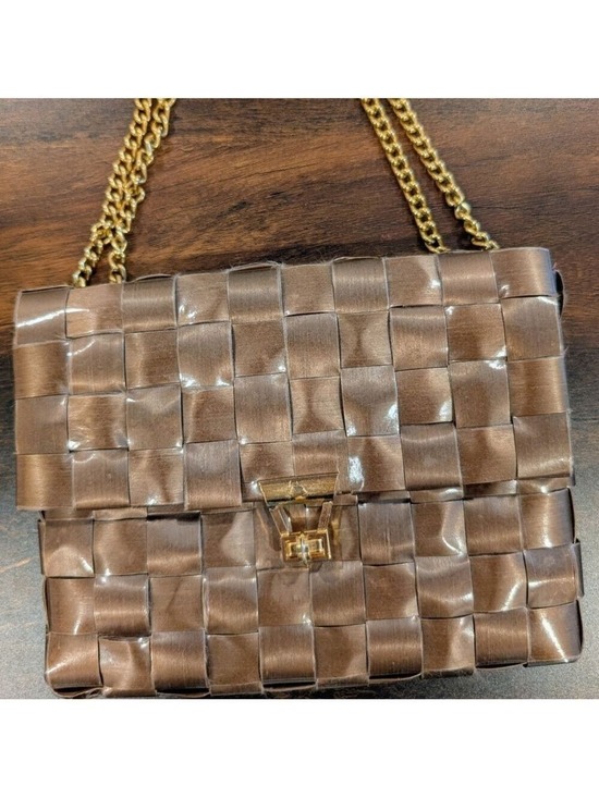 Lefcort Handbags - True Vintage Lefcort Bag Italy 1940s 1950s Brown Gold